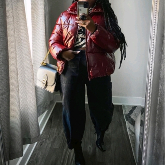 A New Day | Wet Look Puffer Jacket - Picture 5 of 6